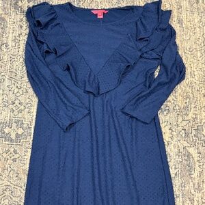 Lilly Pulitzer Pheby Dress in Oyster Bay Navy Size M NWOT